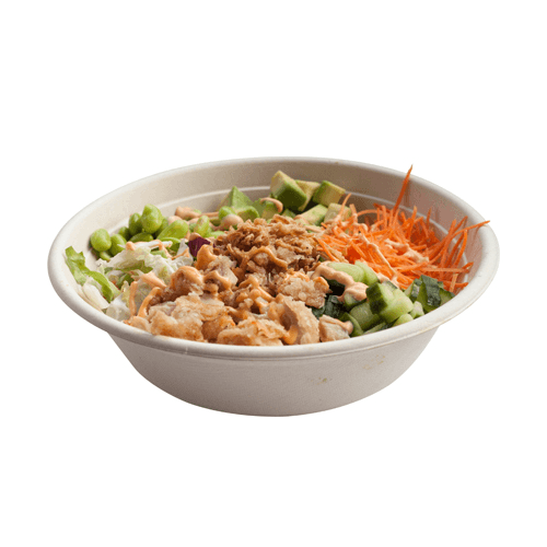 Pokebowl crispy wakadori chicken