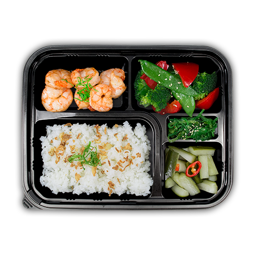 Bento box shrimp