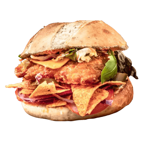 The chicken Mexican burger