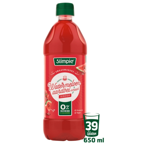 Slimpie watermeloen aardbei siroop 650ml