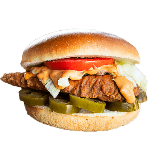 Hot chicken burger menu