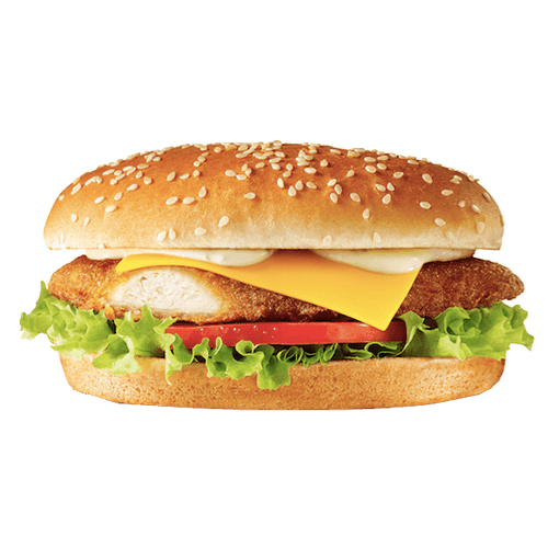 Veggie chicken burger menu