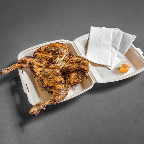 Whole grilled chicken