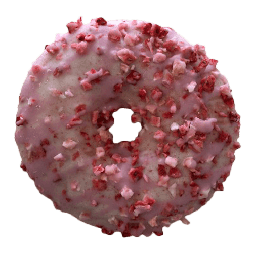 Strawberry yoghurt donut