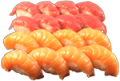 Sake and maguro nigiri mix