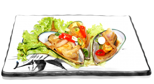Grilled mussels