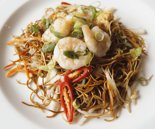 Noodles jumbo shrimps
