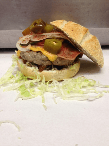 Cowboy spicy cheeseburger