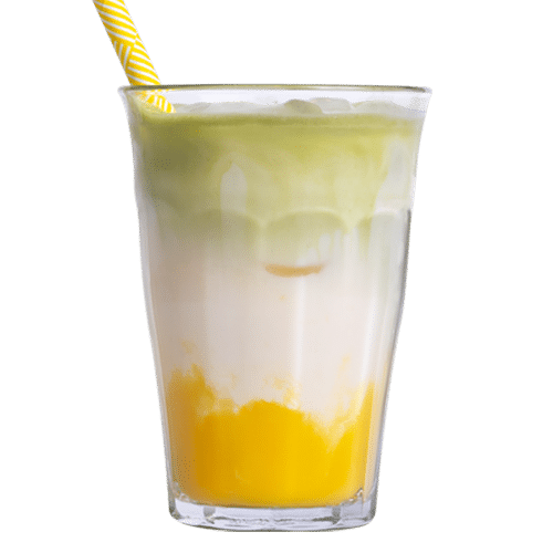 Iced mango matcha
