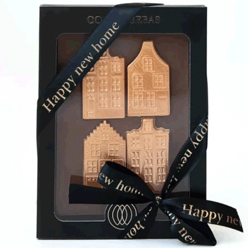 Chocolate tablet - plak melkchocolade Happy New Home