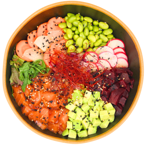 Poké bowl zalm guacamole
