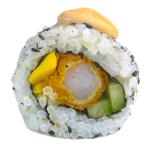 Uramaki ebi roll met cocktailsaus