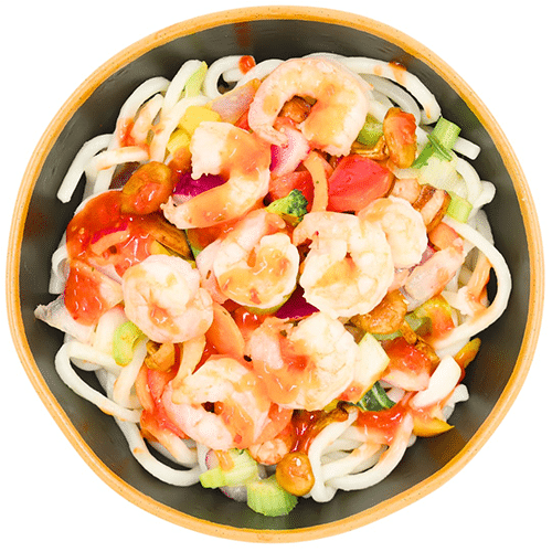 Sweet chili shrimp wok