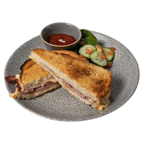 Grilled sandwich ham en kaas