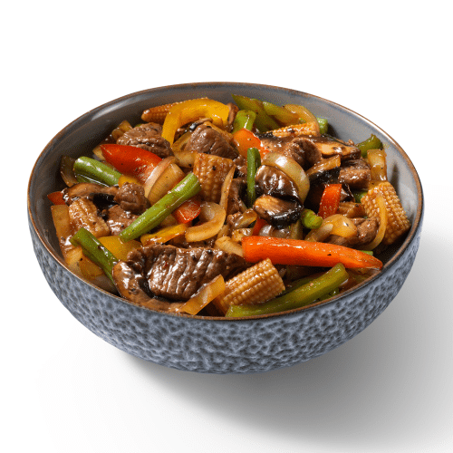 Beef teriyaki homemade noedels