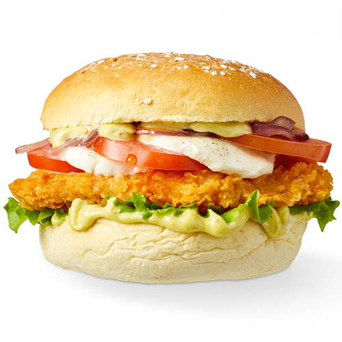 Chicken caprese burger