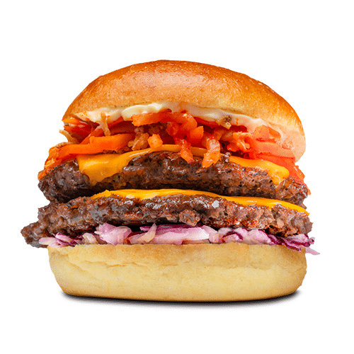Double smash kimchi burger
