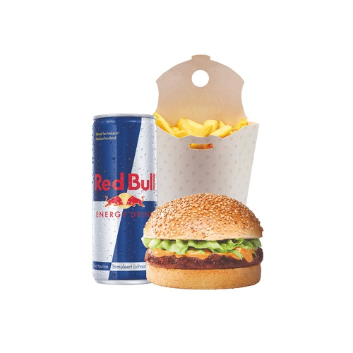 FEBO Red Bull Burger menu (ism Stalenros)