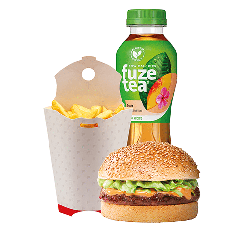 Meatless burger menu