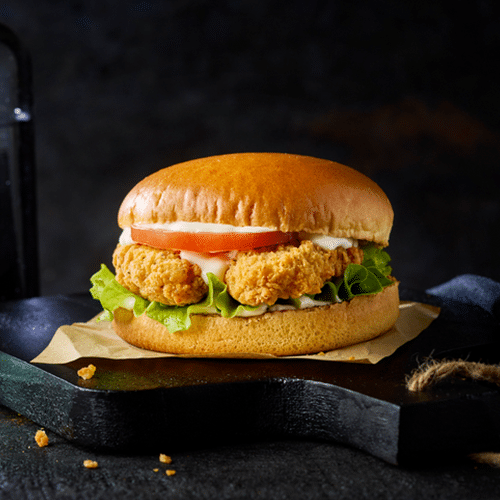 Chicken strips burger