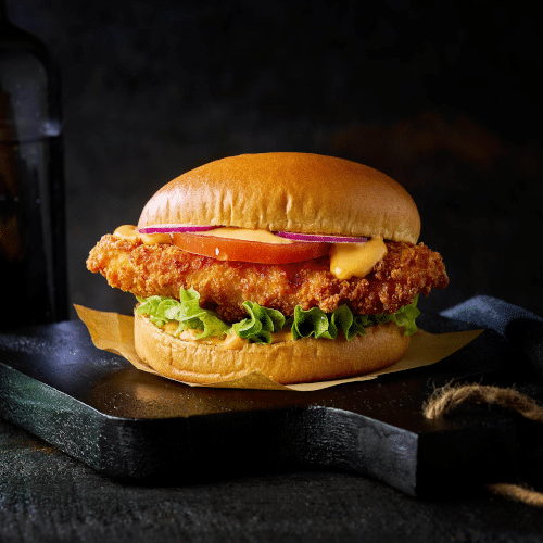 Spicy chicken burger