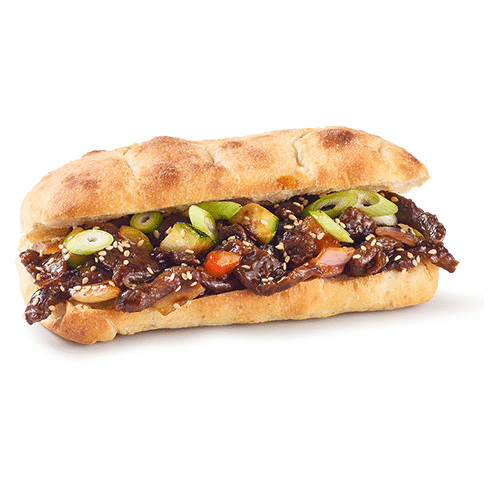 Runderreepjes teriyaki broodje