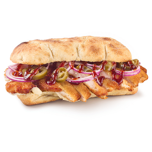 Spicy BBQ varkensschnitzel broodje