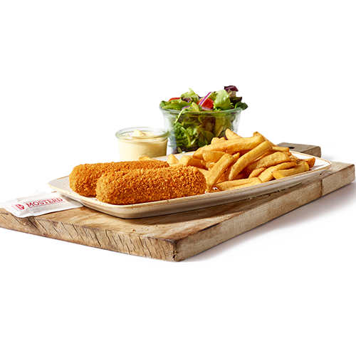 2 Rundvleeskroketten menu vegetarisch