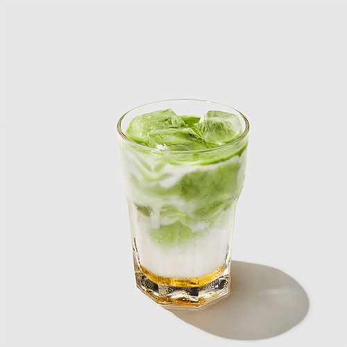 Matcha appeltaart iced latte