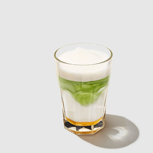 Matcha appeltaart latte