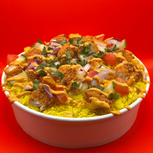 Lucho's crispy chicken bowl