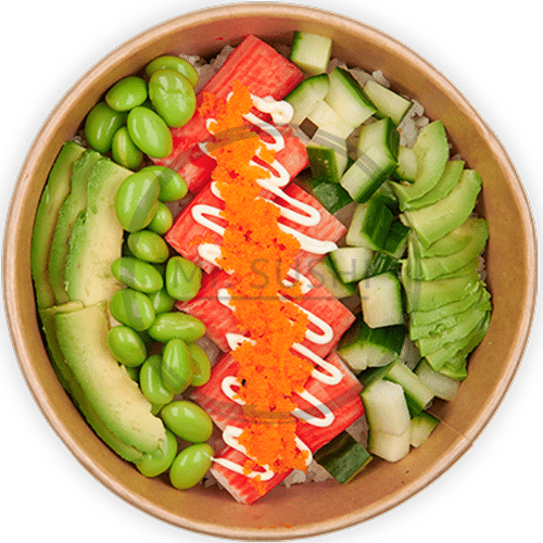 Poké bowl crab