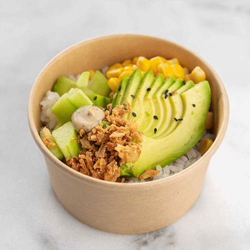 Mini poké bowl avocado
