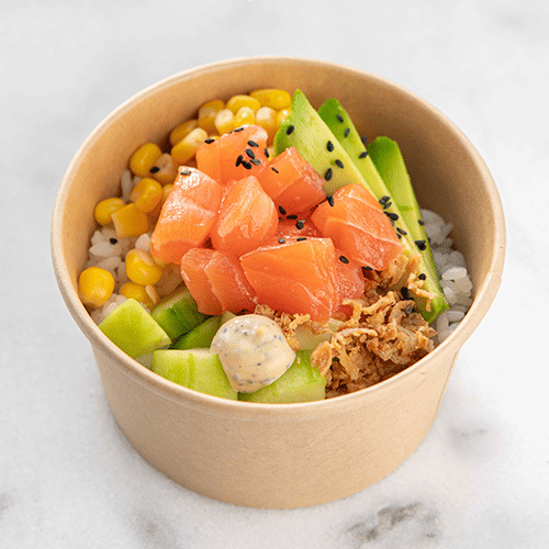 Mini poké bowl zalm