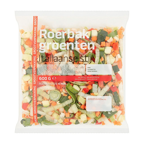Italiaanse roerbakgroenten zak 600 gram