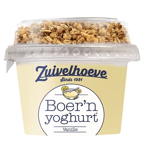 Zuivelhoeve boer'n yoghurt vanille muesli 170 gram