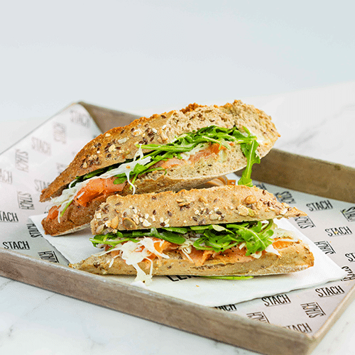 Smoked salmon sandwich
