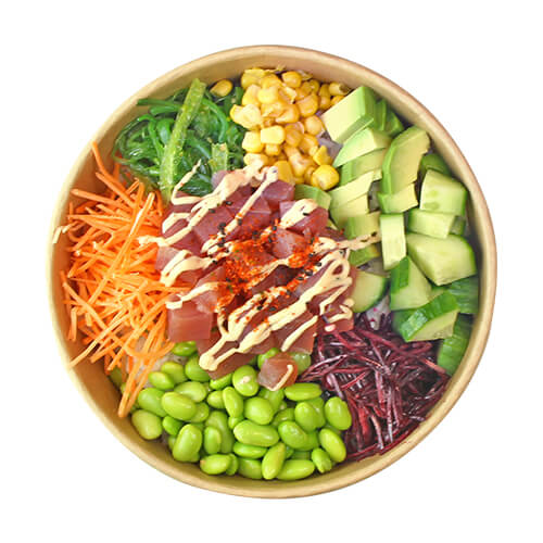 Poké bowl kamikaze tuna
