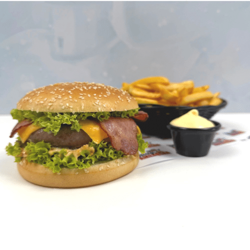 Bacon cheeseburger meal