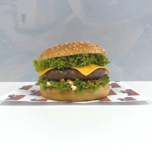 Cheddar cheese burger