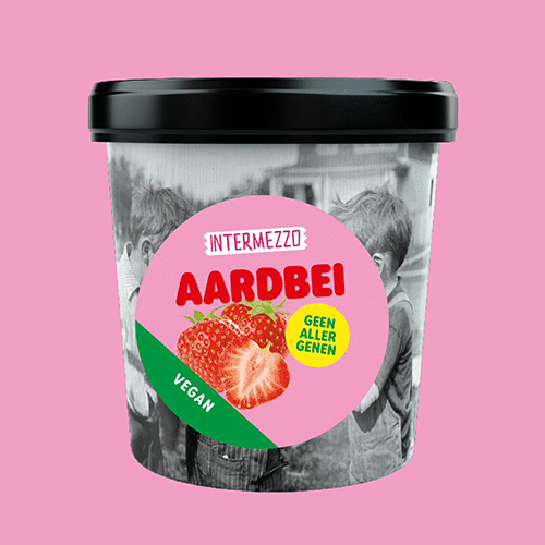 Intermezzo vegan ijs aardbei