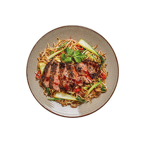 Teriyaki soba steak