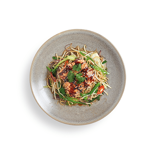 Teriyaki soba zalm