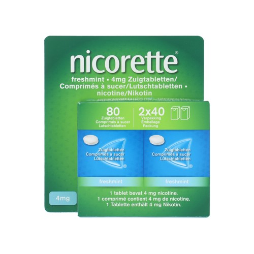 Nicorette Zuigtabletten Freshmint 4mg 80st