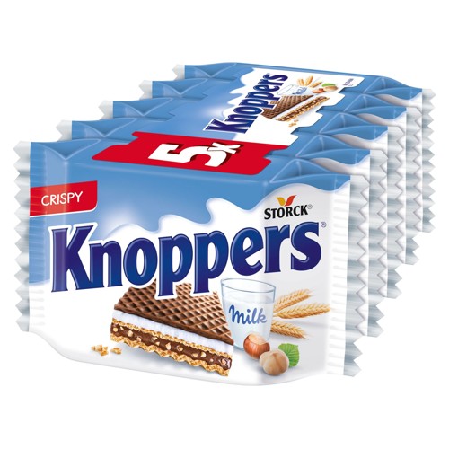 Knoppers Melk Crispy Wafel 5 Stuks 125g