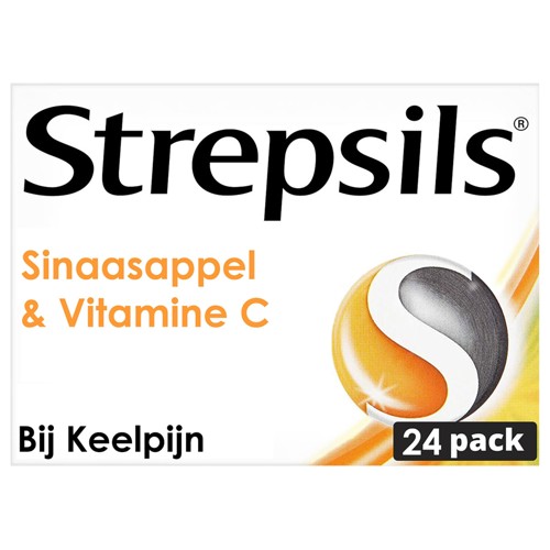 Strepsils sinaasappel & vit. c zuigtablet 24 stuks