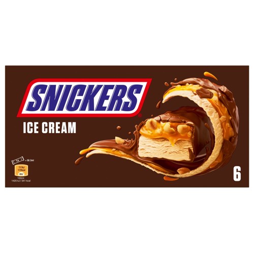 Snickers Ijs Repen Melk chocolade pinda 6-pack