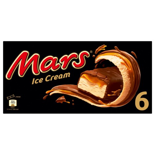 Mars ijs repen melkchocolade karamel 6-pack
