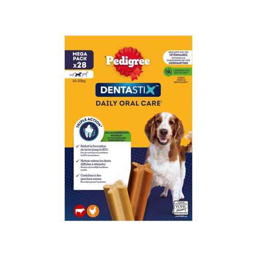 Pedigree Dentastix Medium Kauwstaaf - Gebitsverzorgende Hondensnack - 28 Stuks