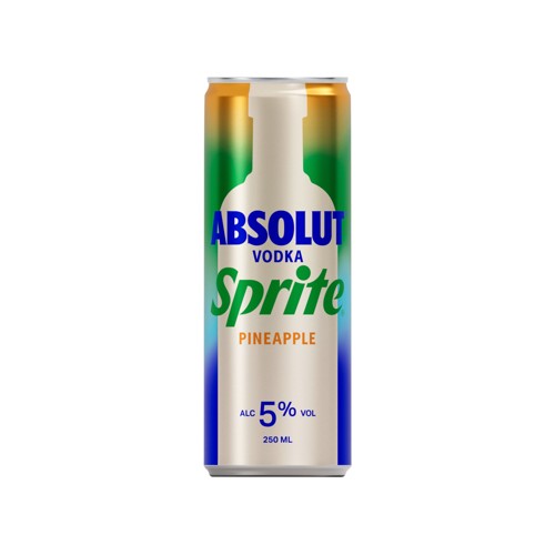 Absolut Vodka and Sprite Pineapple 250ml